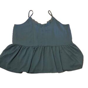 Blue Lace Drop Waist Camisole